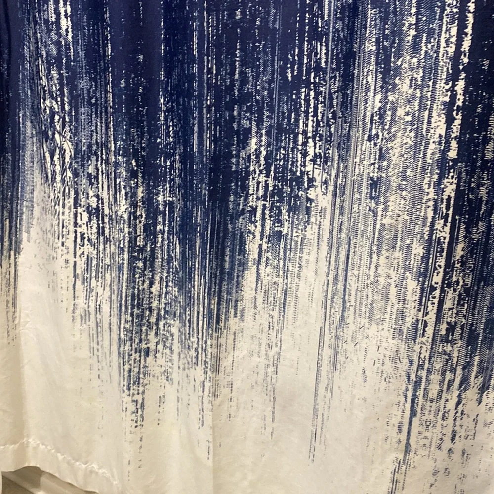 Blue and White Vince Camuto Shower Curtain